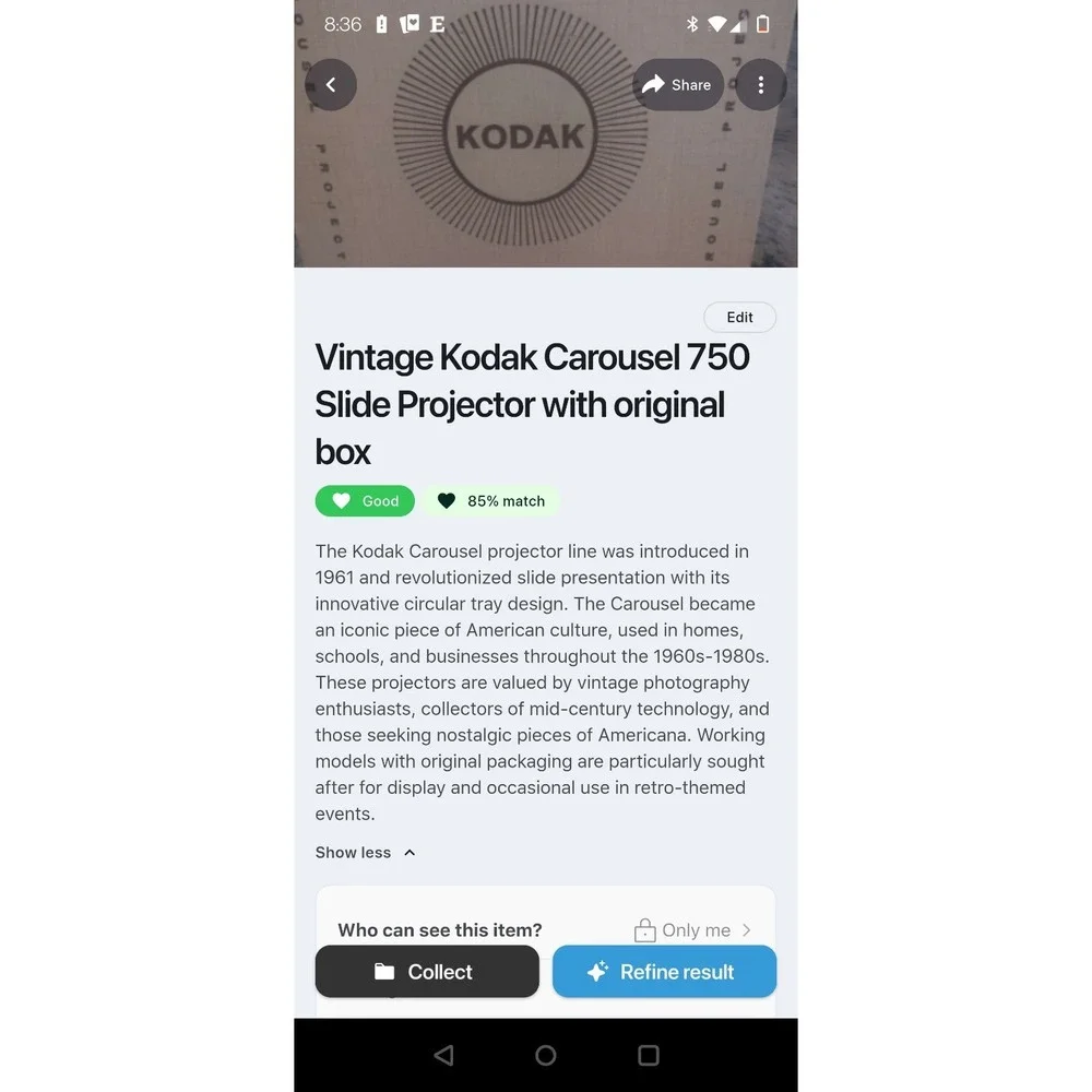 Kodak Carousel 750 Slide Projector Vintage Ektanar Lens‎ Original Box Manual GE